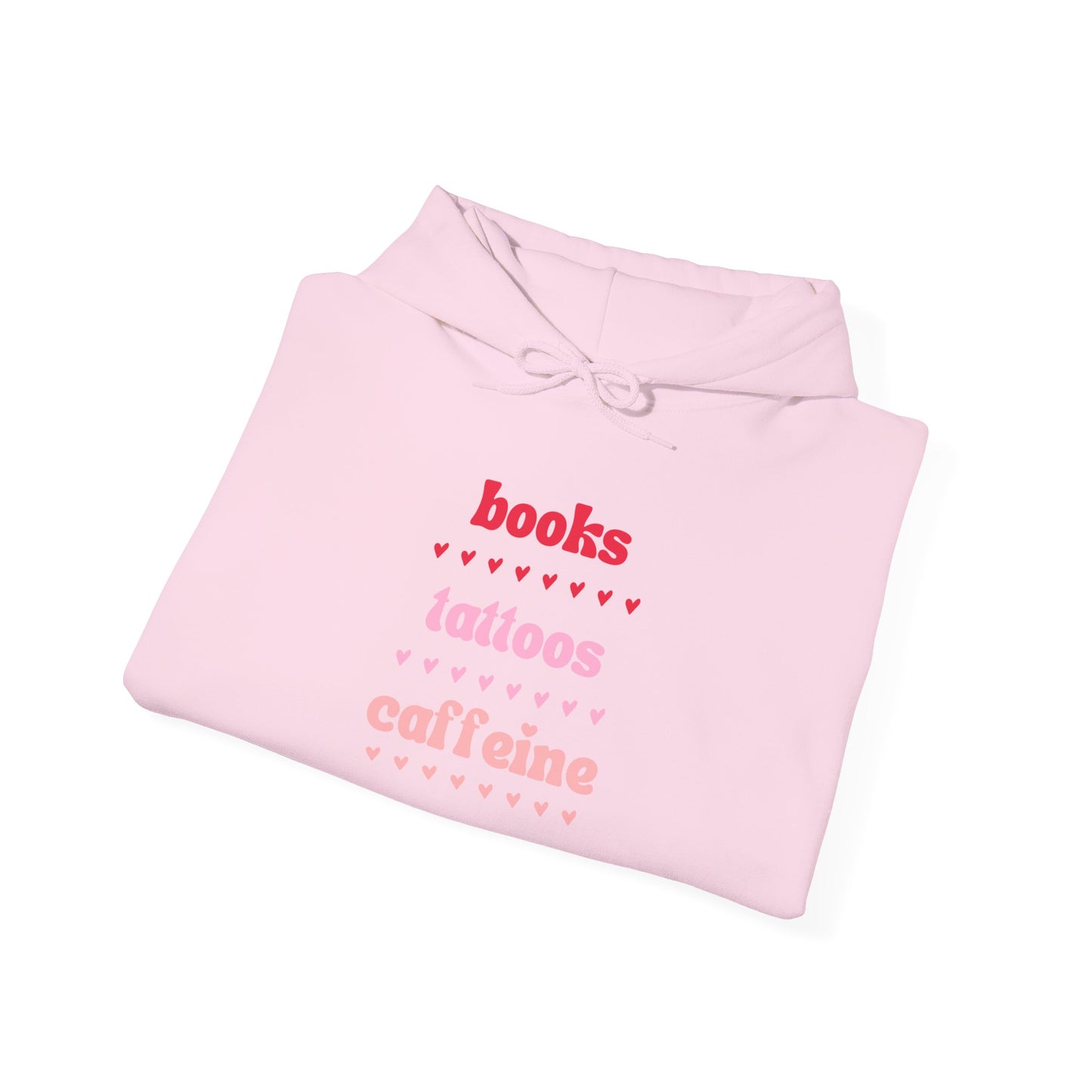 Books, Tattoos, Caffeine Hoodie