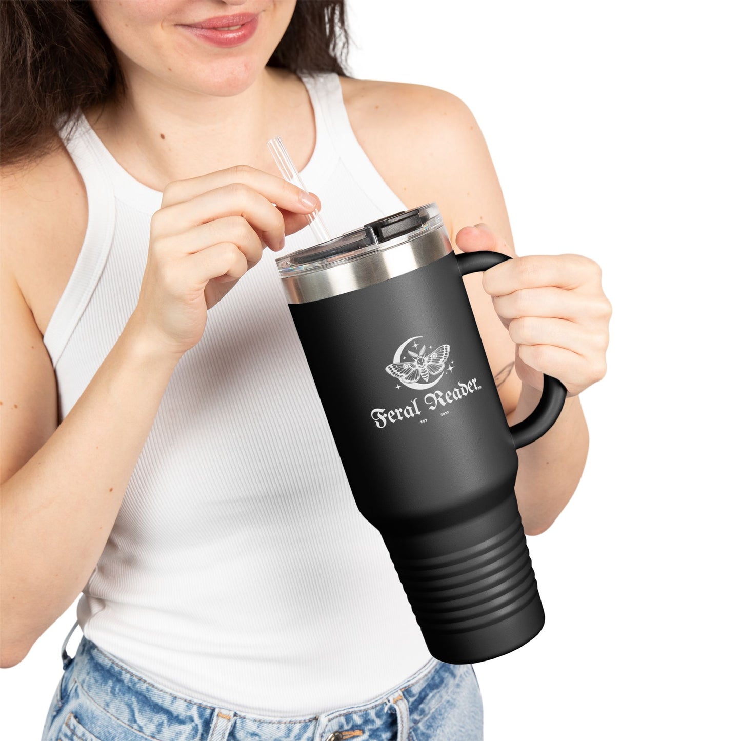 Feral Reader Insulated Mug, 40oz
