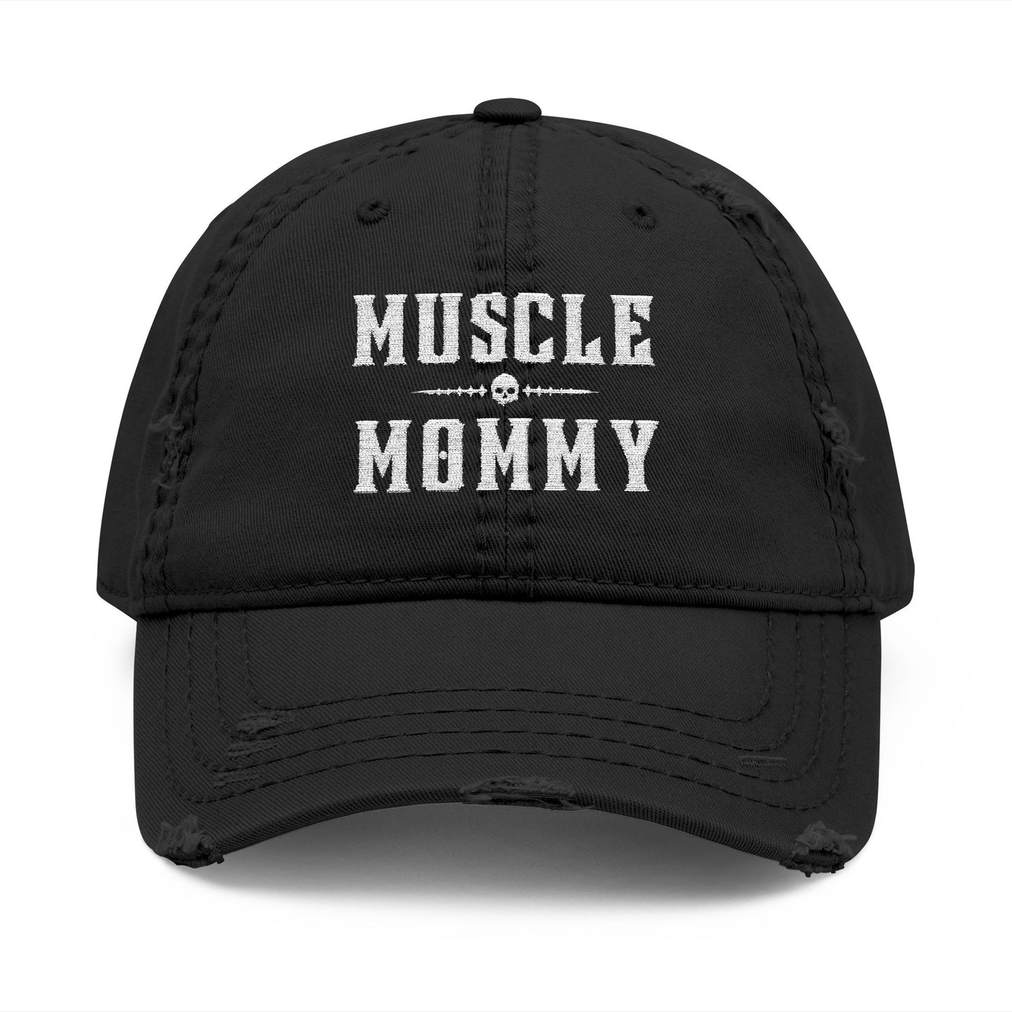 Muscle Mommy Distressed Hat (Embroidery)