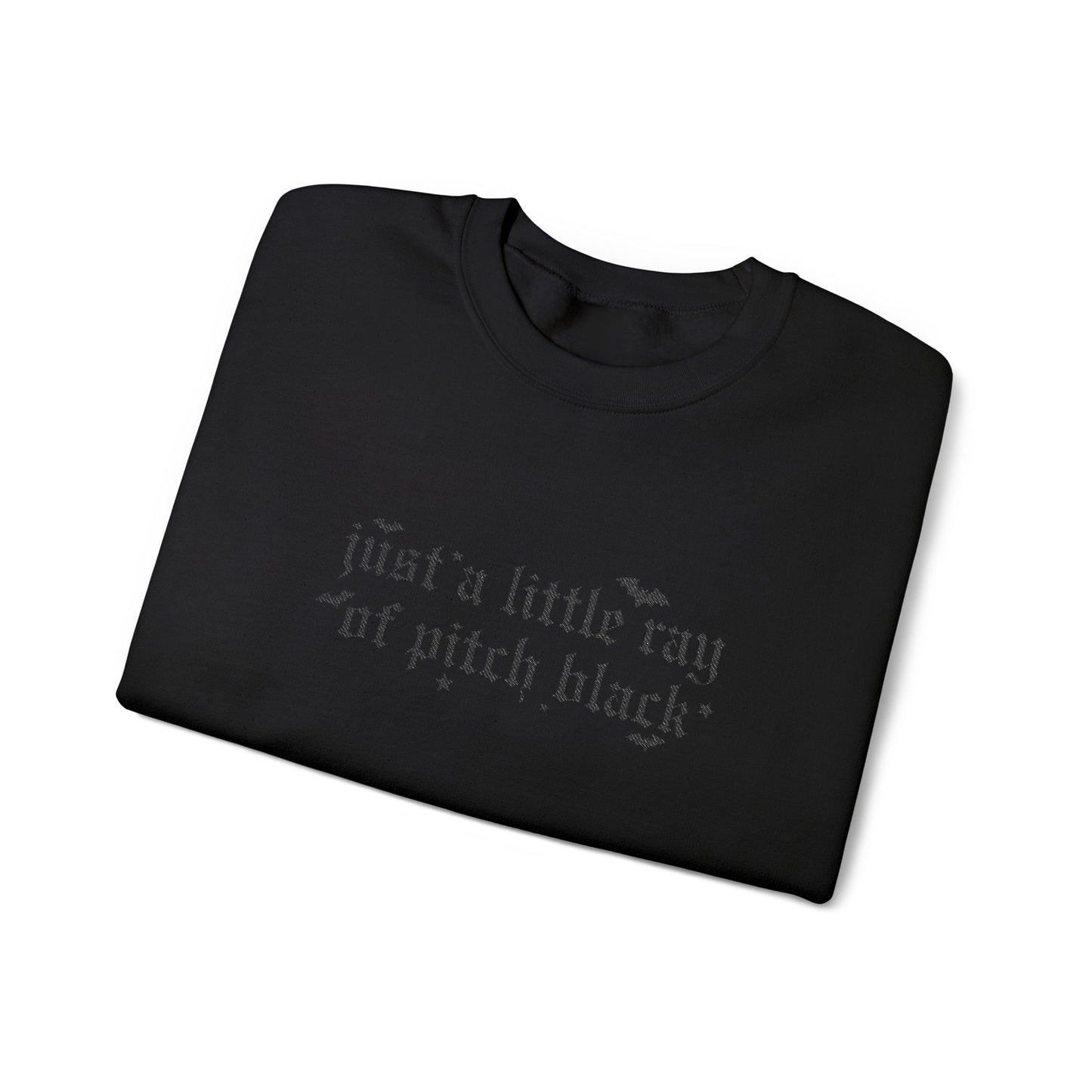 Pitch Black Crewneck (Embroidered)