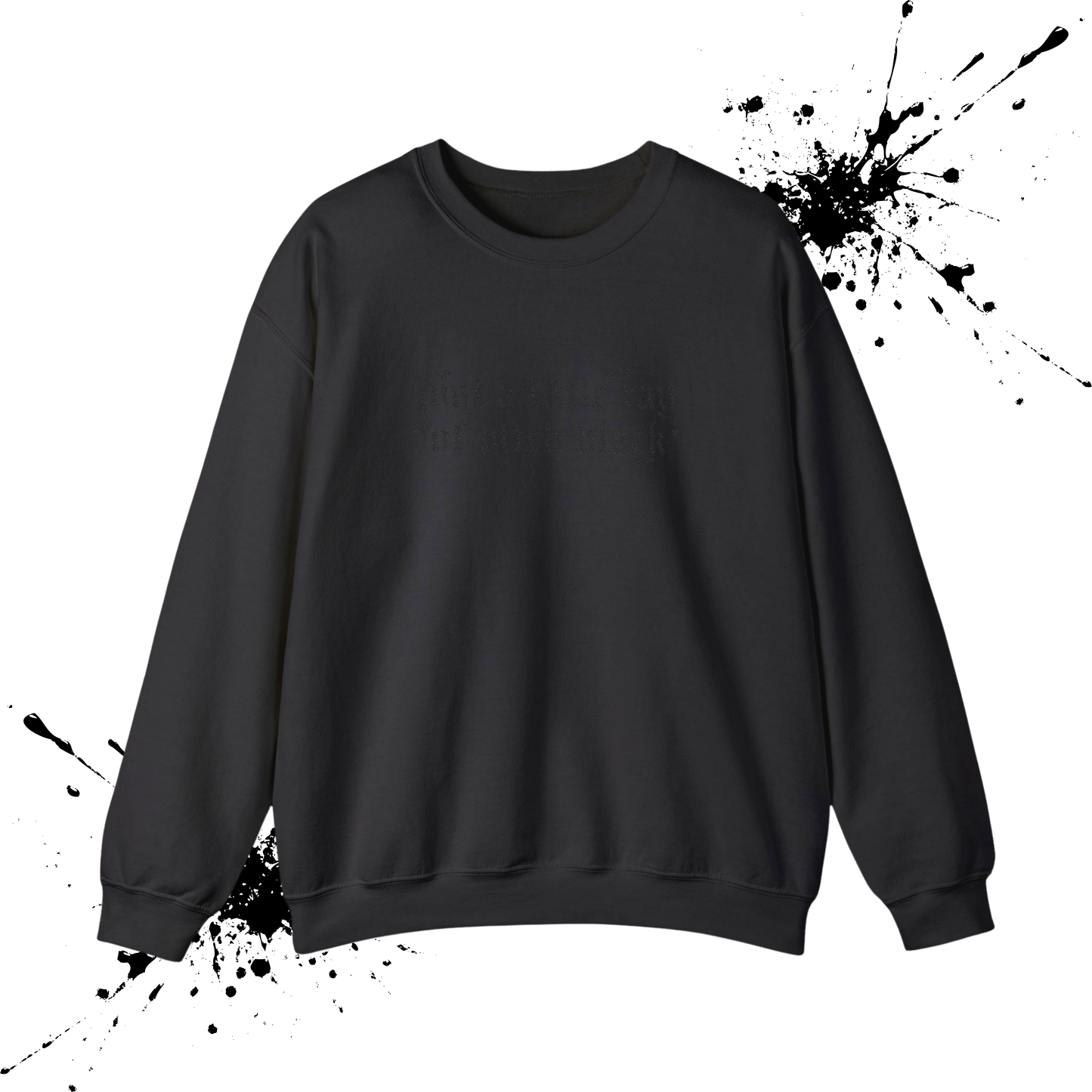 Pitch Black Crewneck (Embroidered)