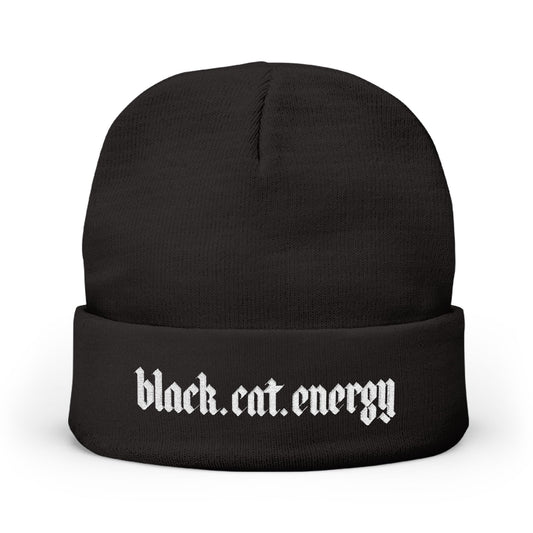 Black Cat Energy Beanie (Embroidery)