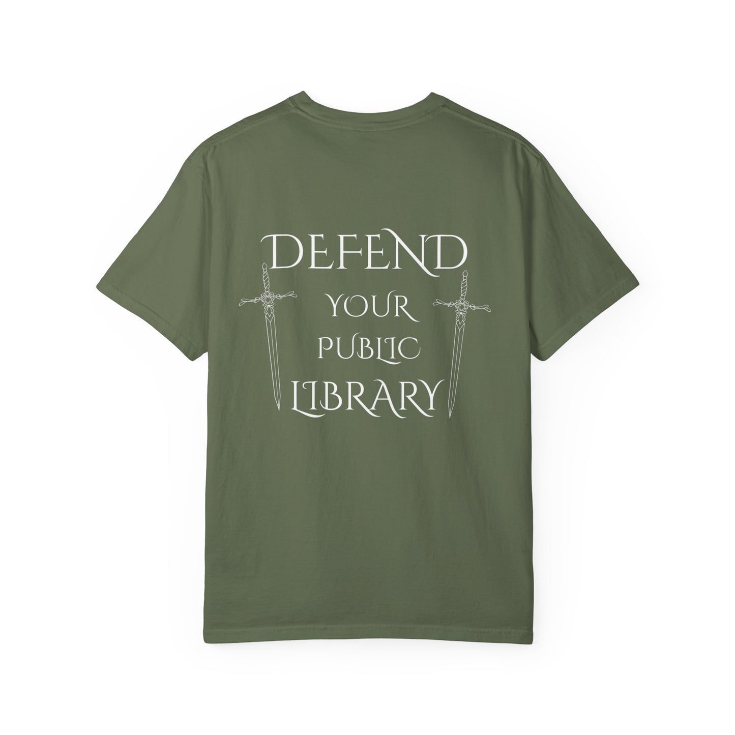 Defend Your Library Comfort Colors Tee