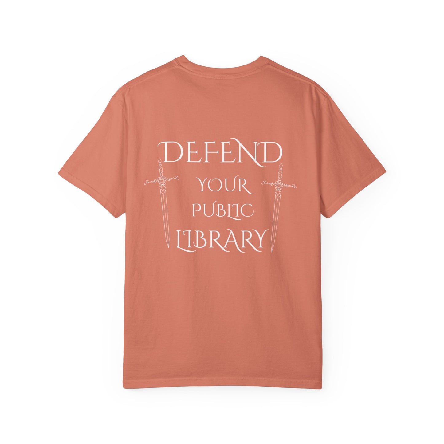 Defend Your Library Comfort Colors Tee