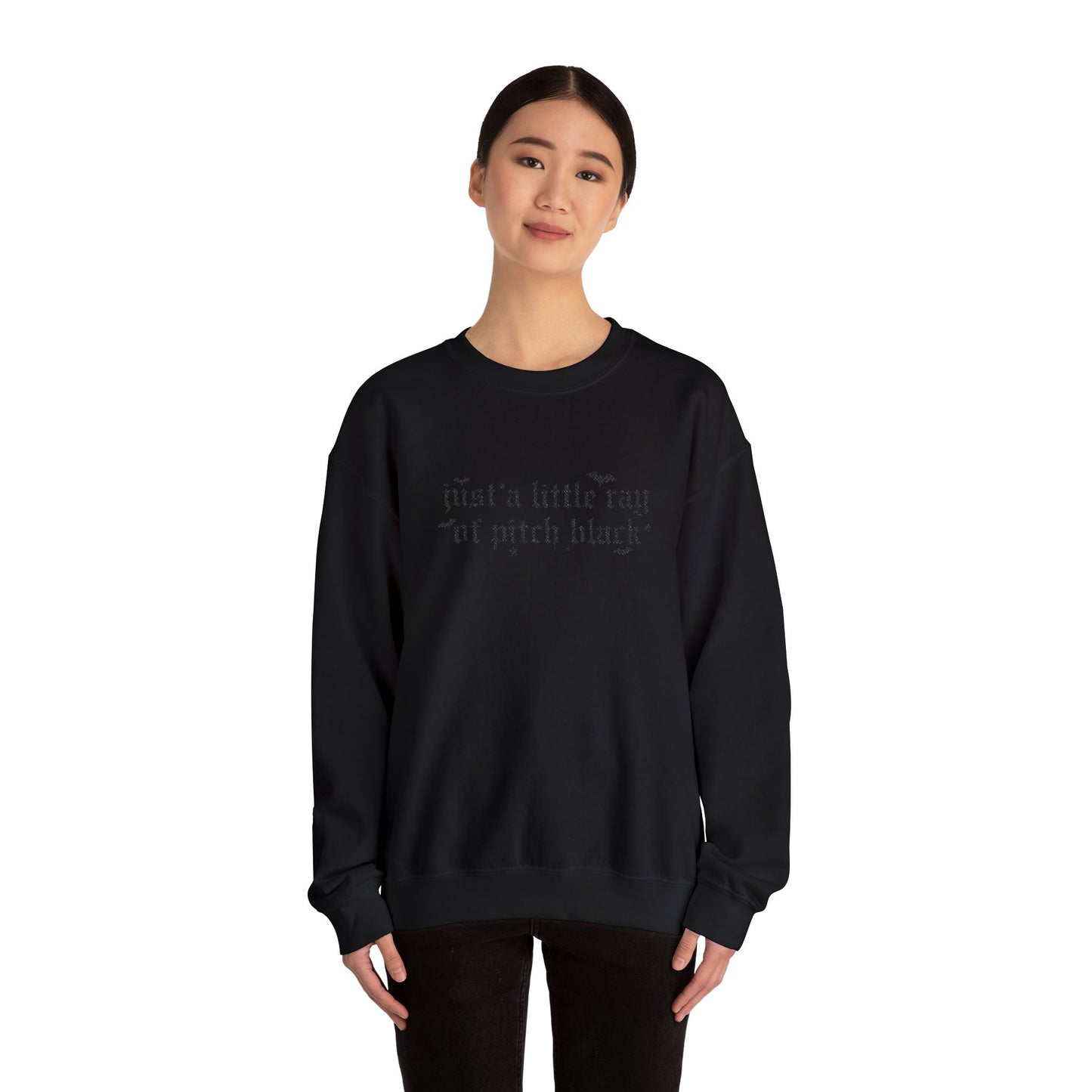 Pitch Black Crewneck (Embroidered)