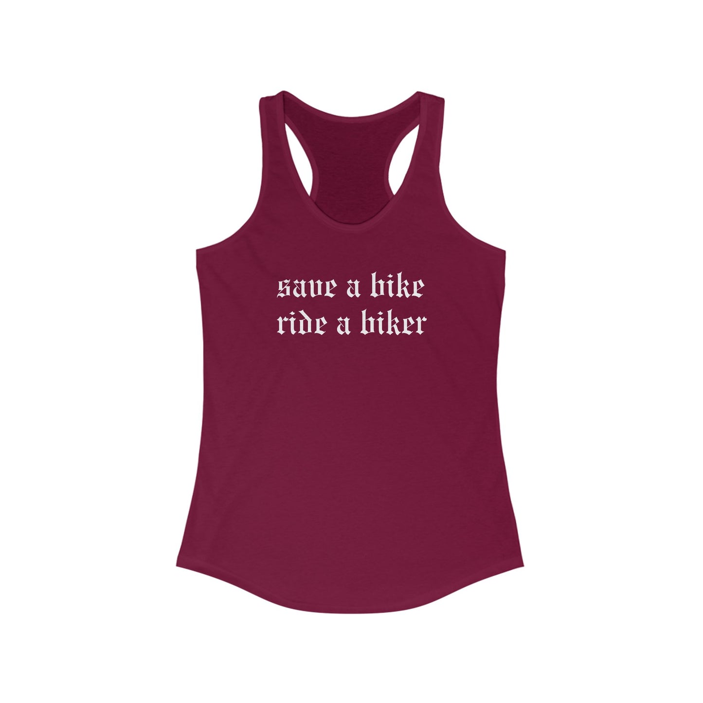 Ride a Biker Racerback Tank