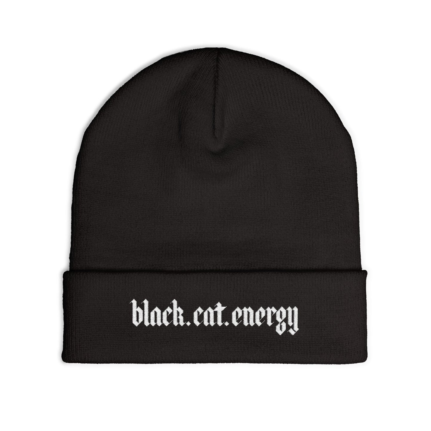 Black Cat Energy Beanie (Embroidery)