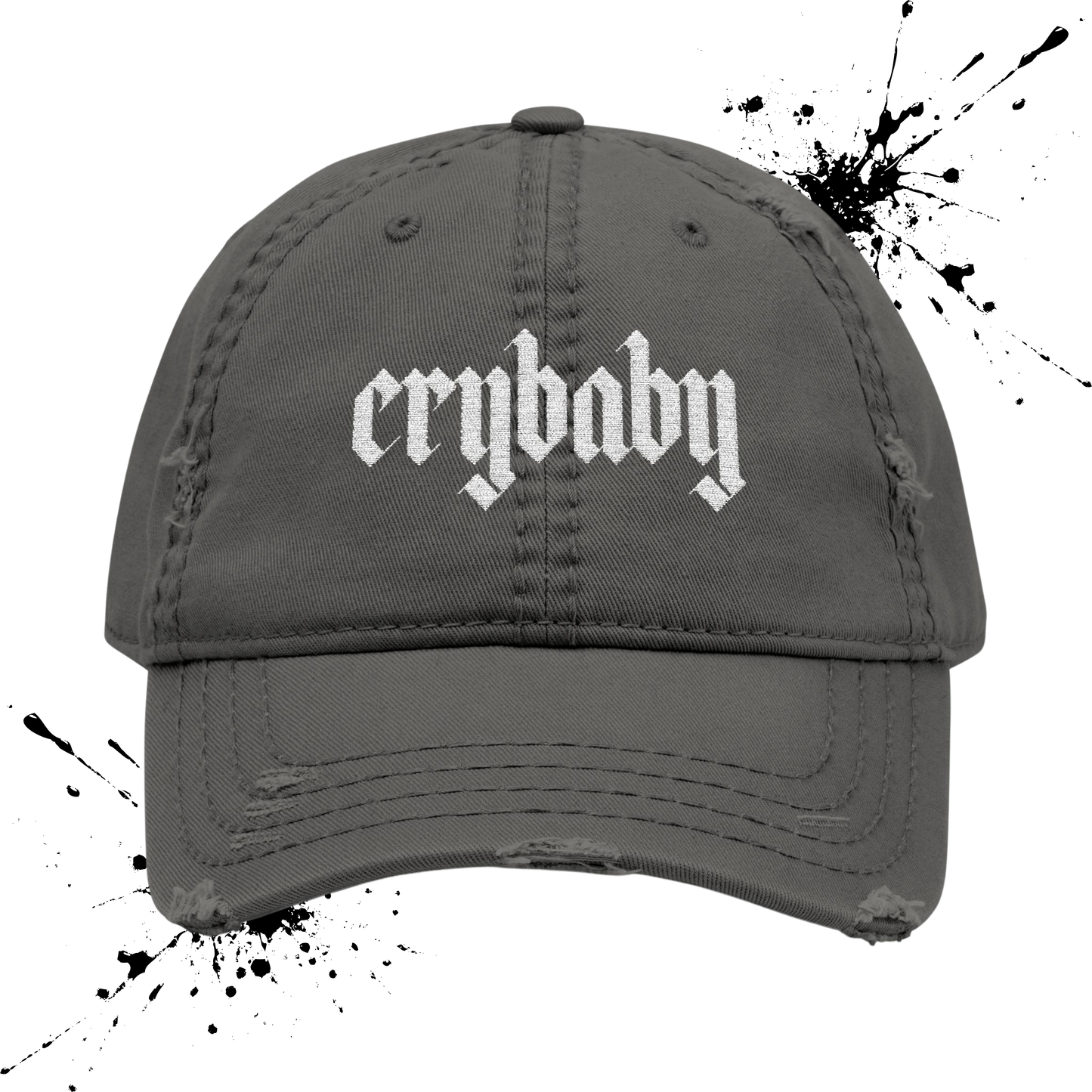 Crybaby Distressed Hat (Embroidered)