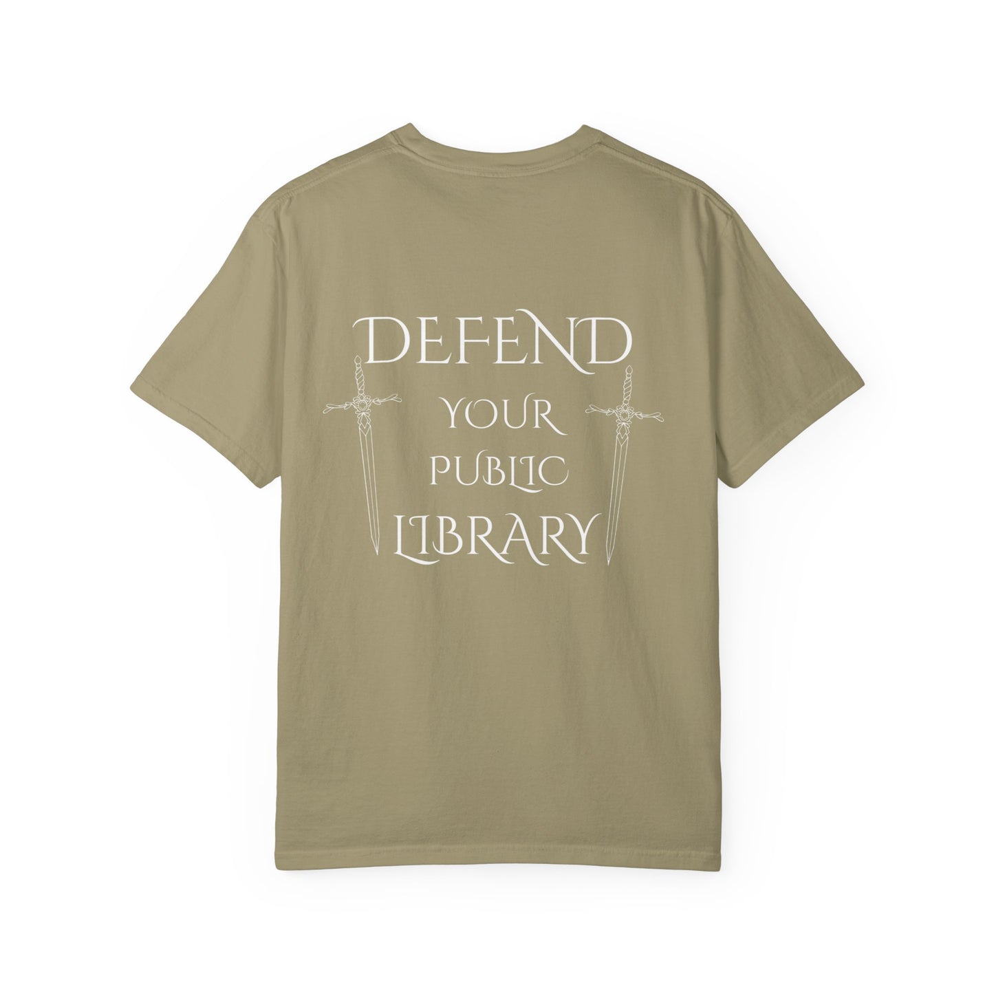 Defend Your Library Comfort Colors Tee