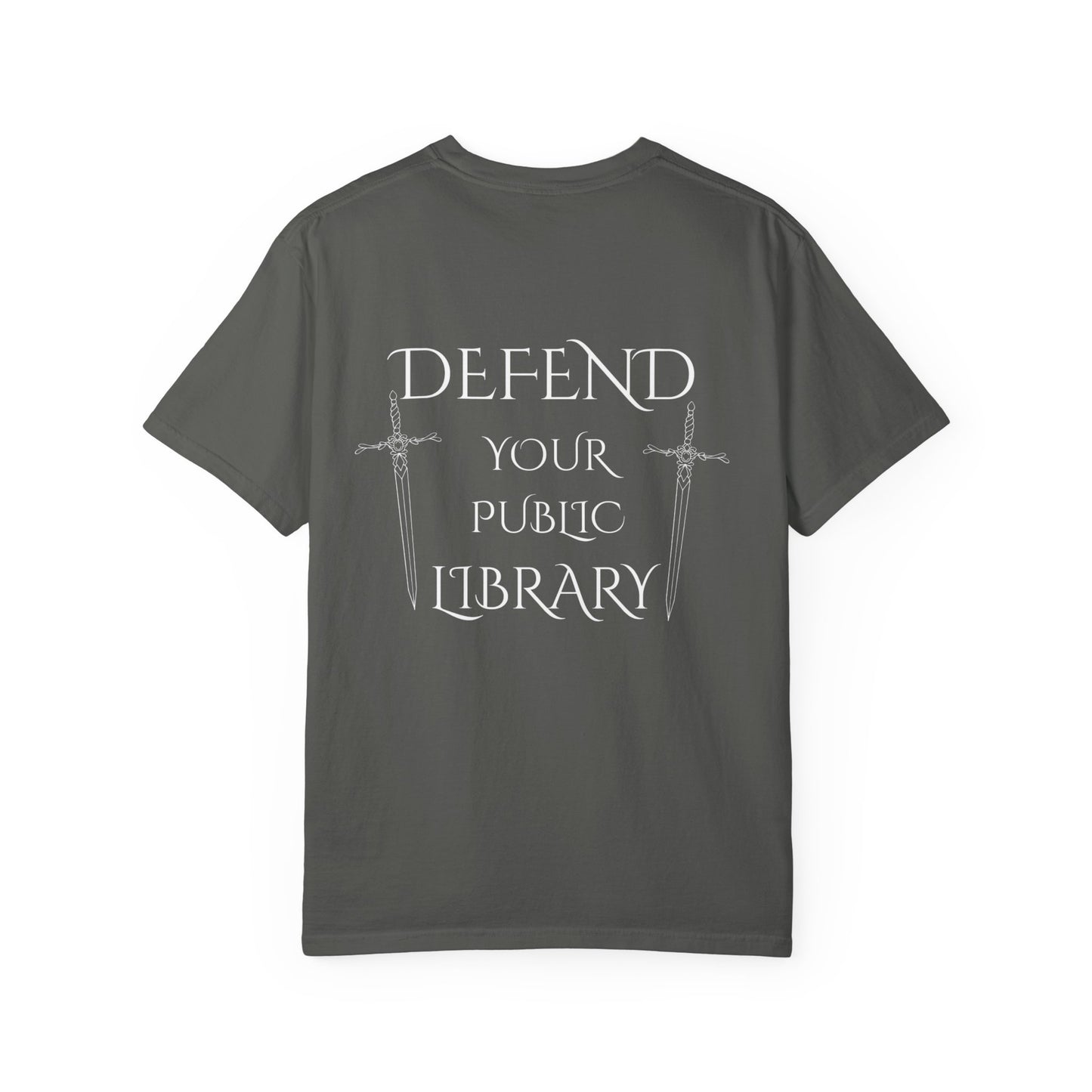 Defend Your Library Comfort Colors Tee