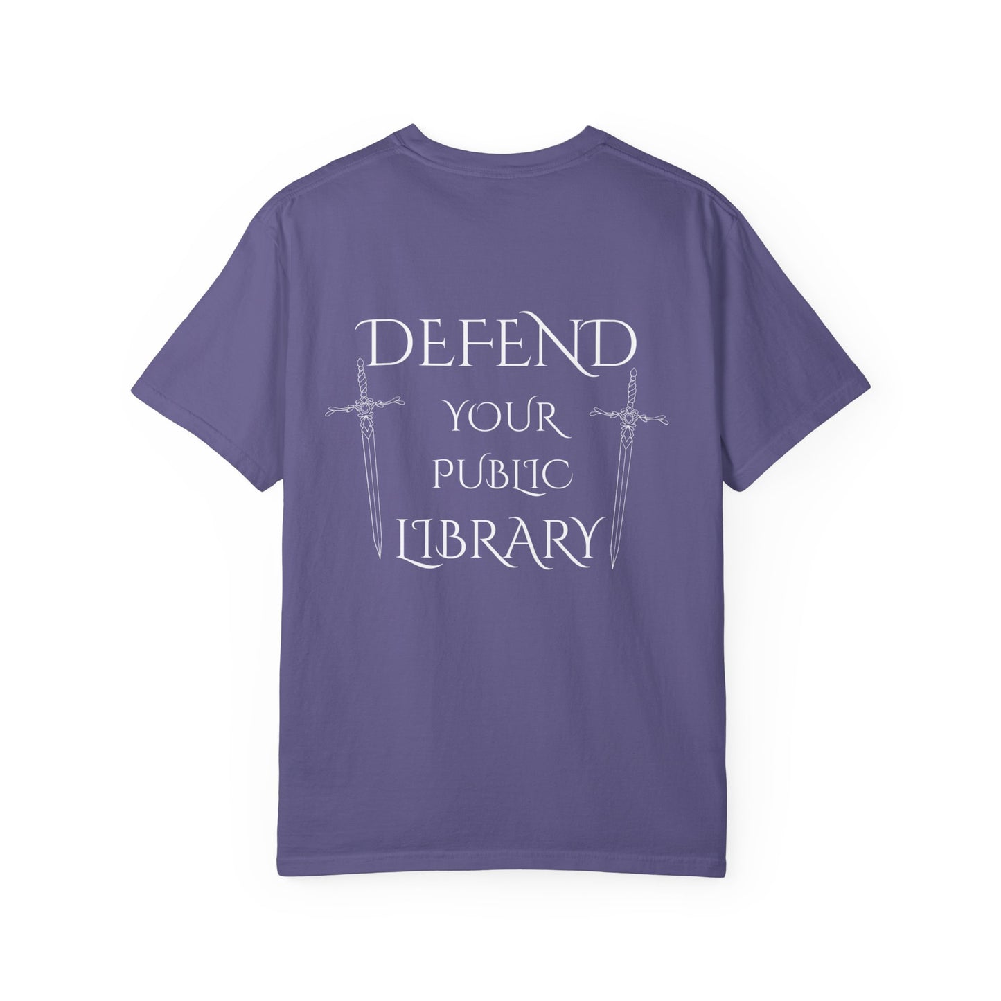 Defend Your Library Comfort Colors Tee