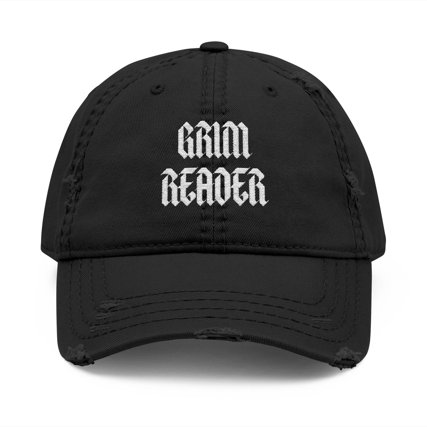 Grim Reader Distressed Hat (Embroidery)