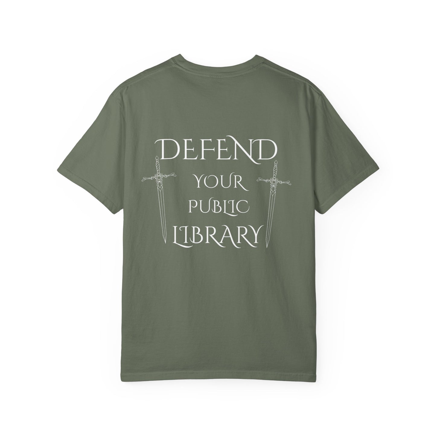 Defend Your Library Comfort Colors Tee