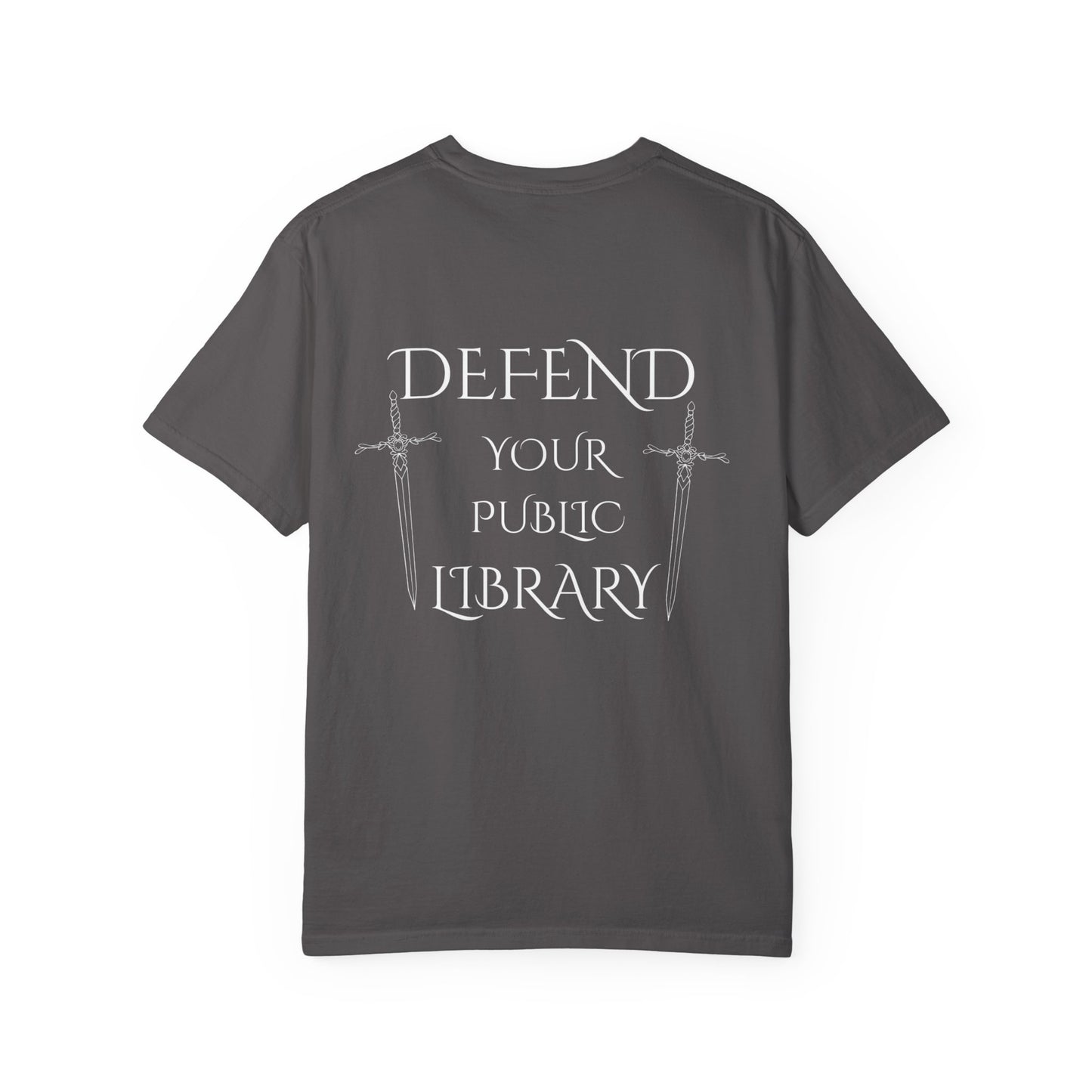 Defend Your Library Comfort Colors Tee