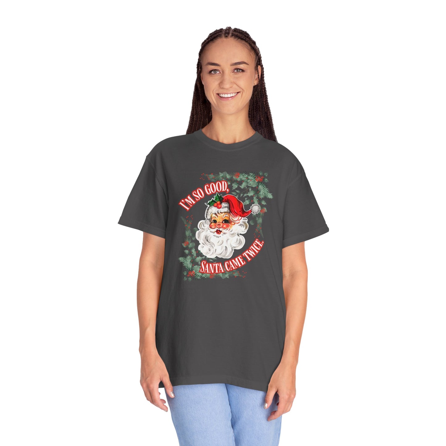 Santa's Coming Comfort Colors Tee
