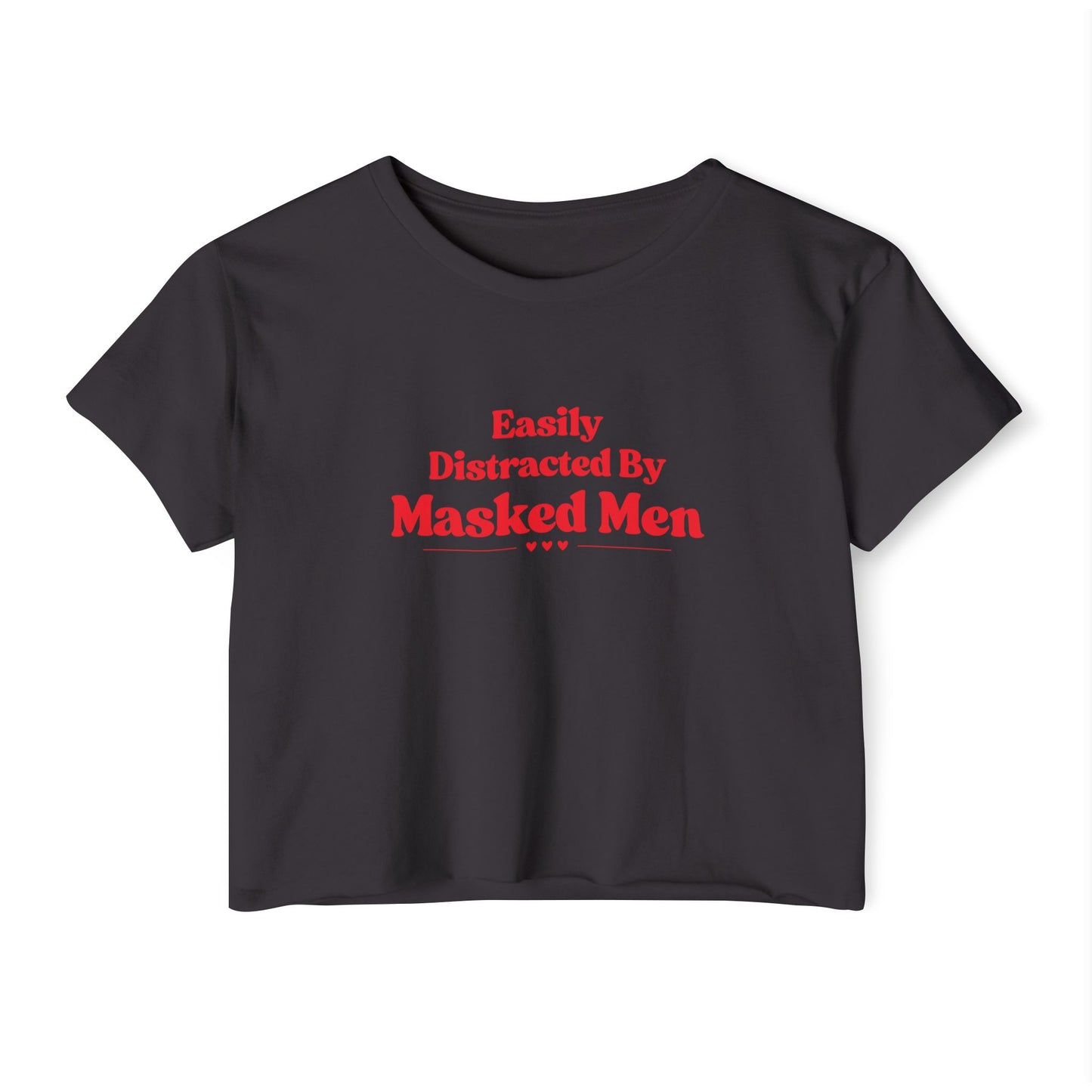 Distracted by Masked Men Crop Top