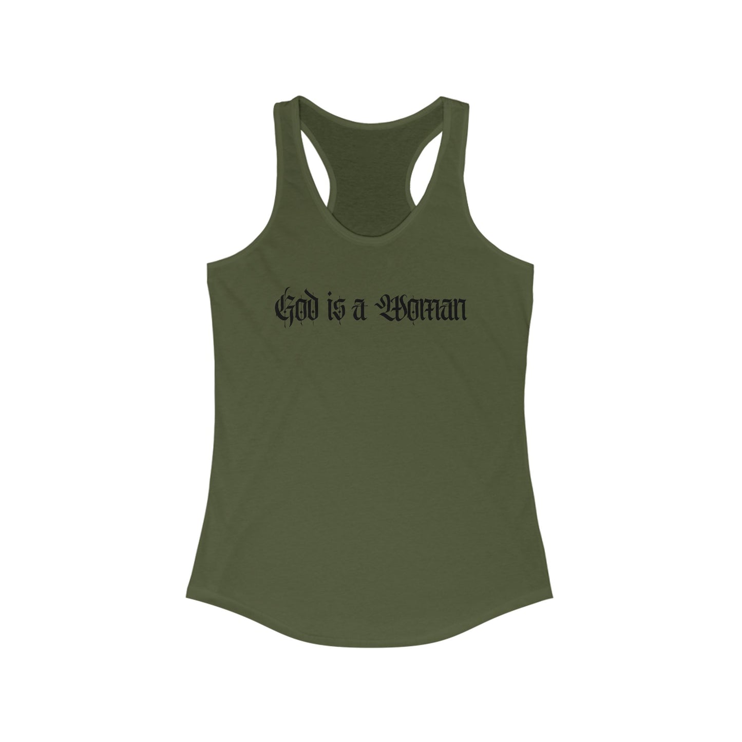 God is a Woman Racerback Tank