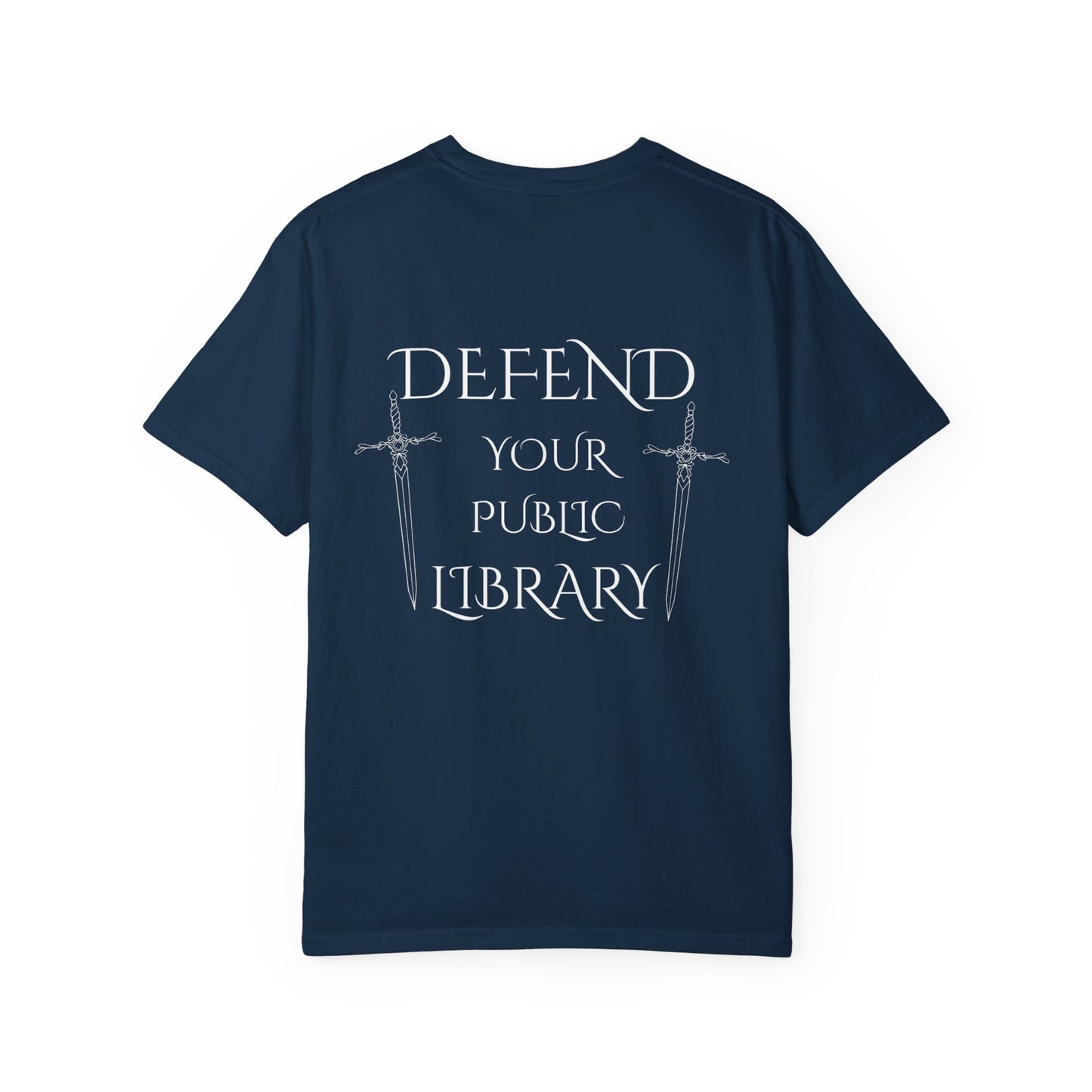 Defend Your Library Comfort Colors Tee