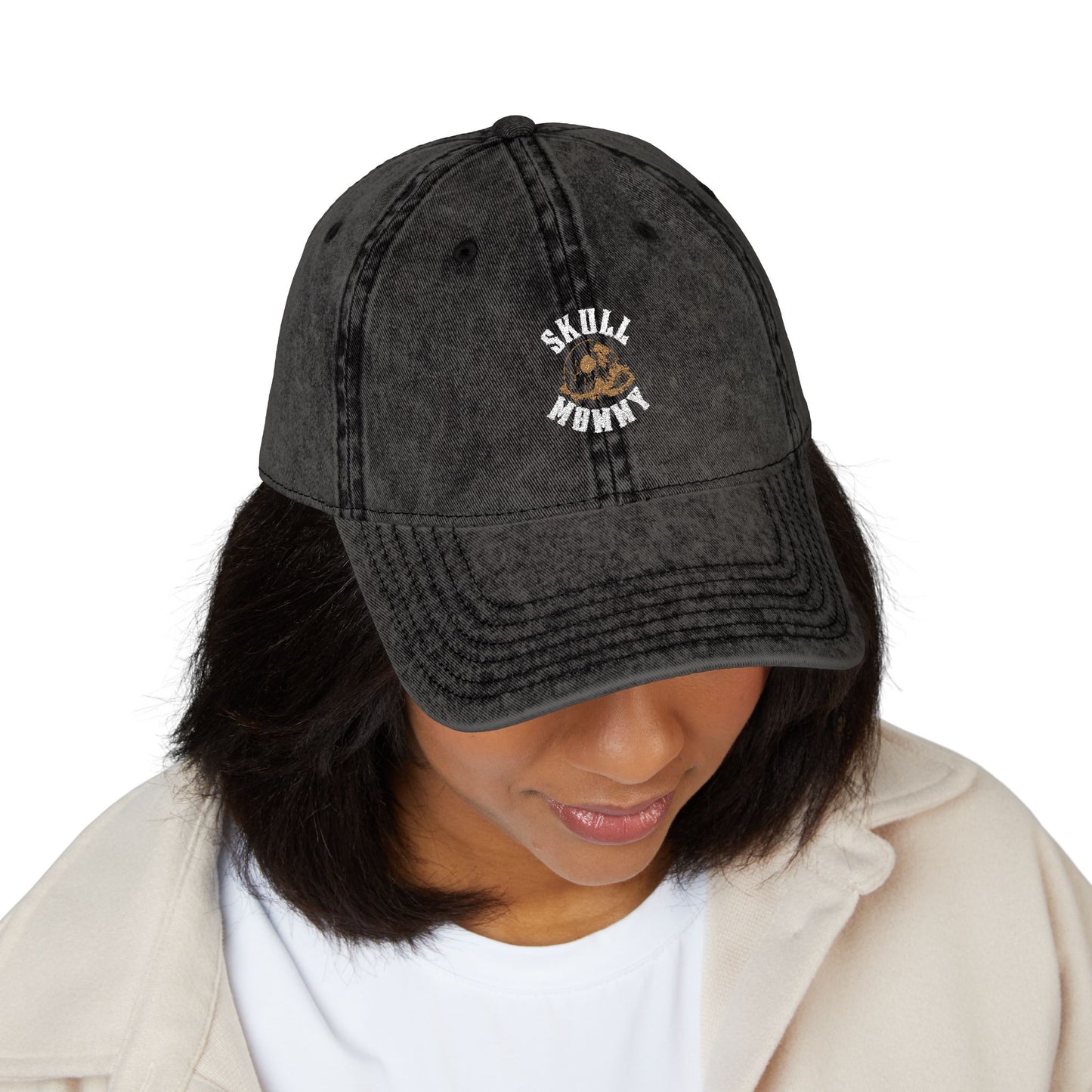 Skull Mommy Vintage Hat (Embroidery)