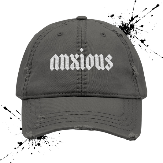 Anxious Distressed Hat (Embroidered)