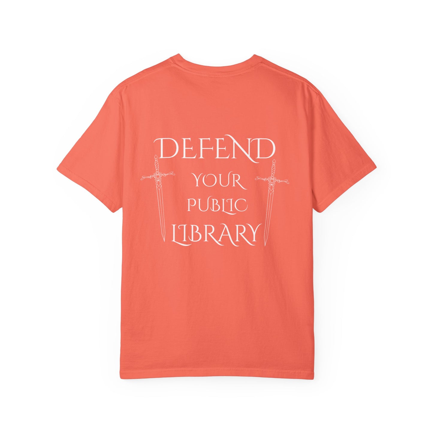 Defend Your Library Comfort Colors Tee