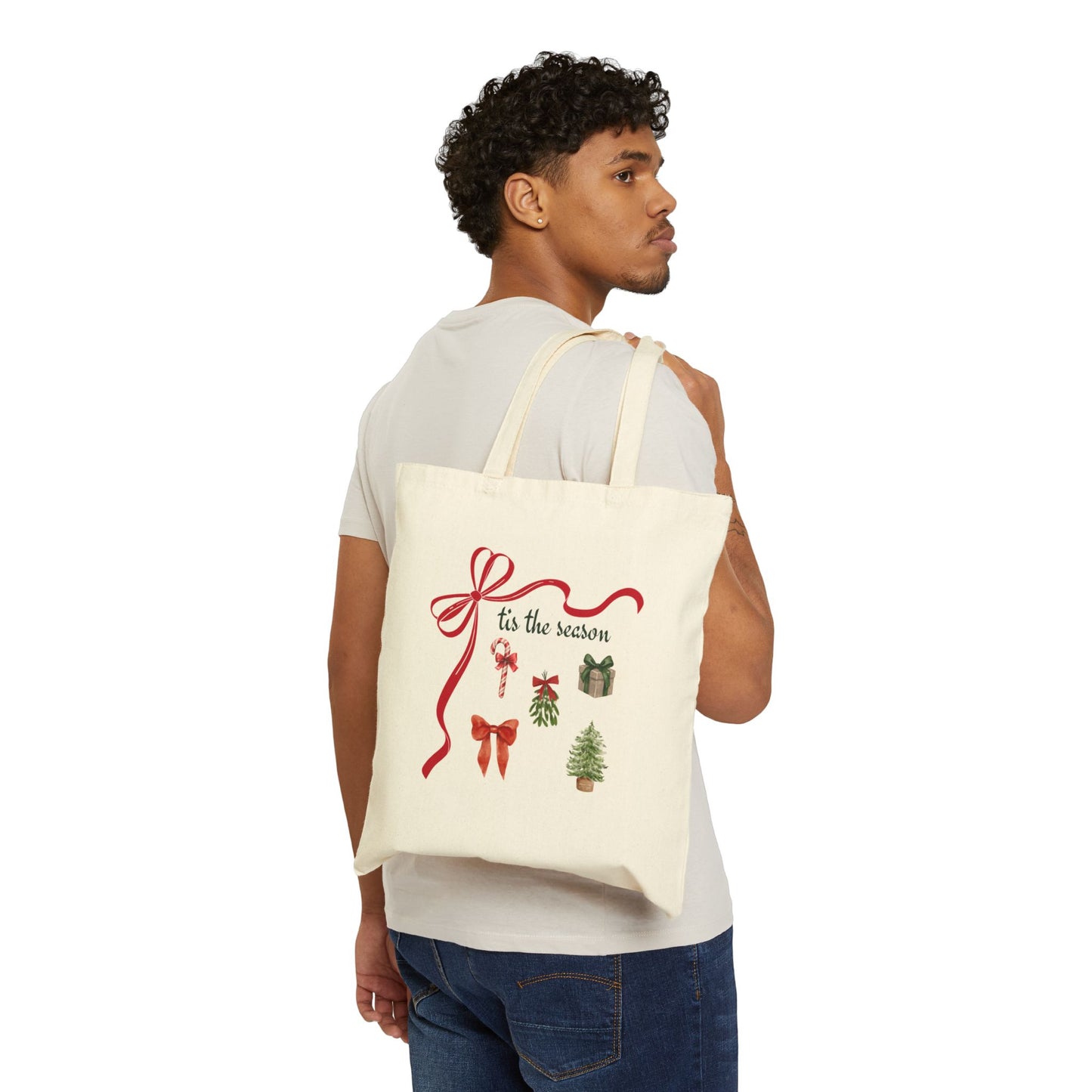 Tis The Season Cotton Canvas Tote Bag