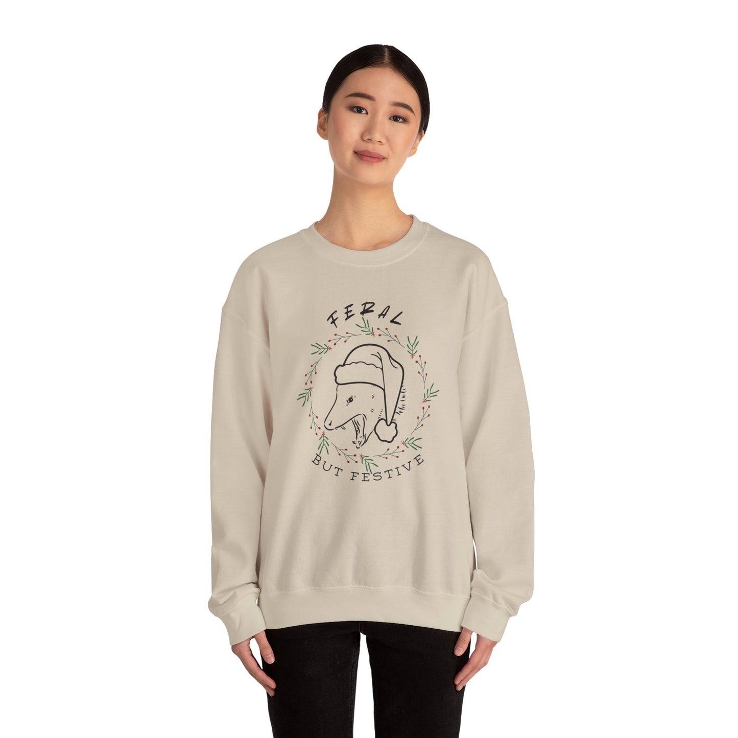 Feral but Festive Crewneck