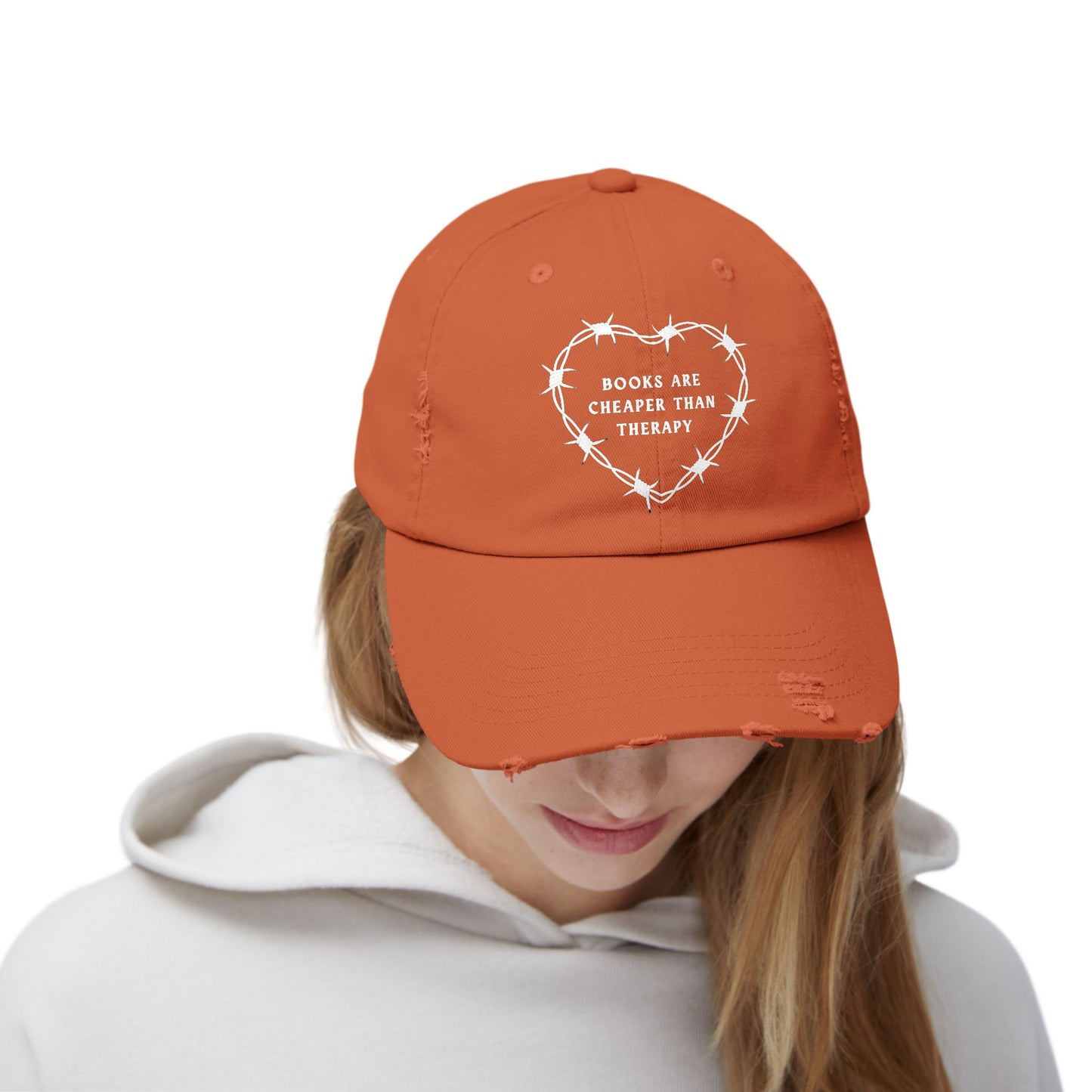 Cheaper than Therapy Distressed Hat