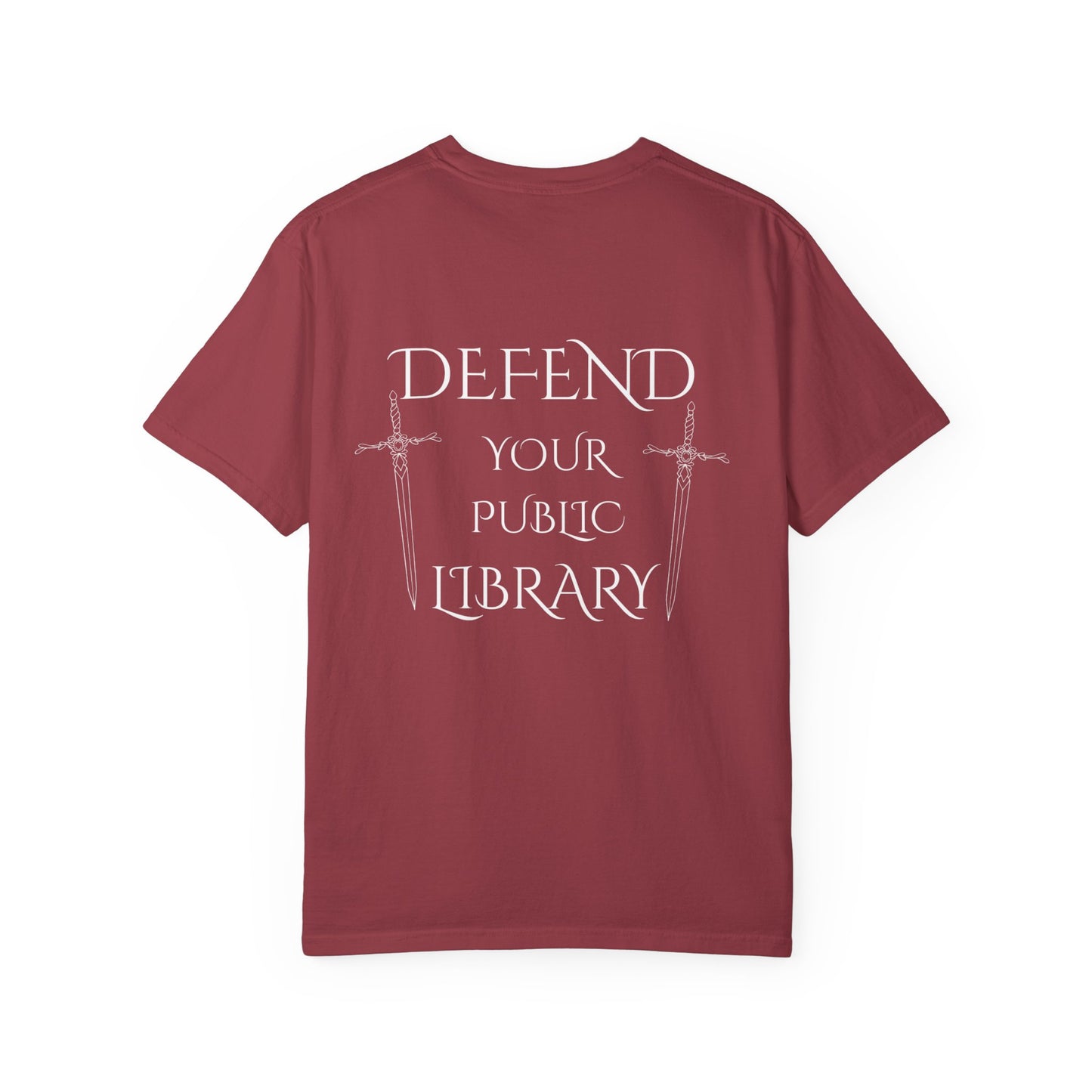 Defend Your Library Comfort Colors Tee