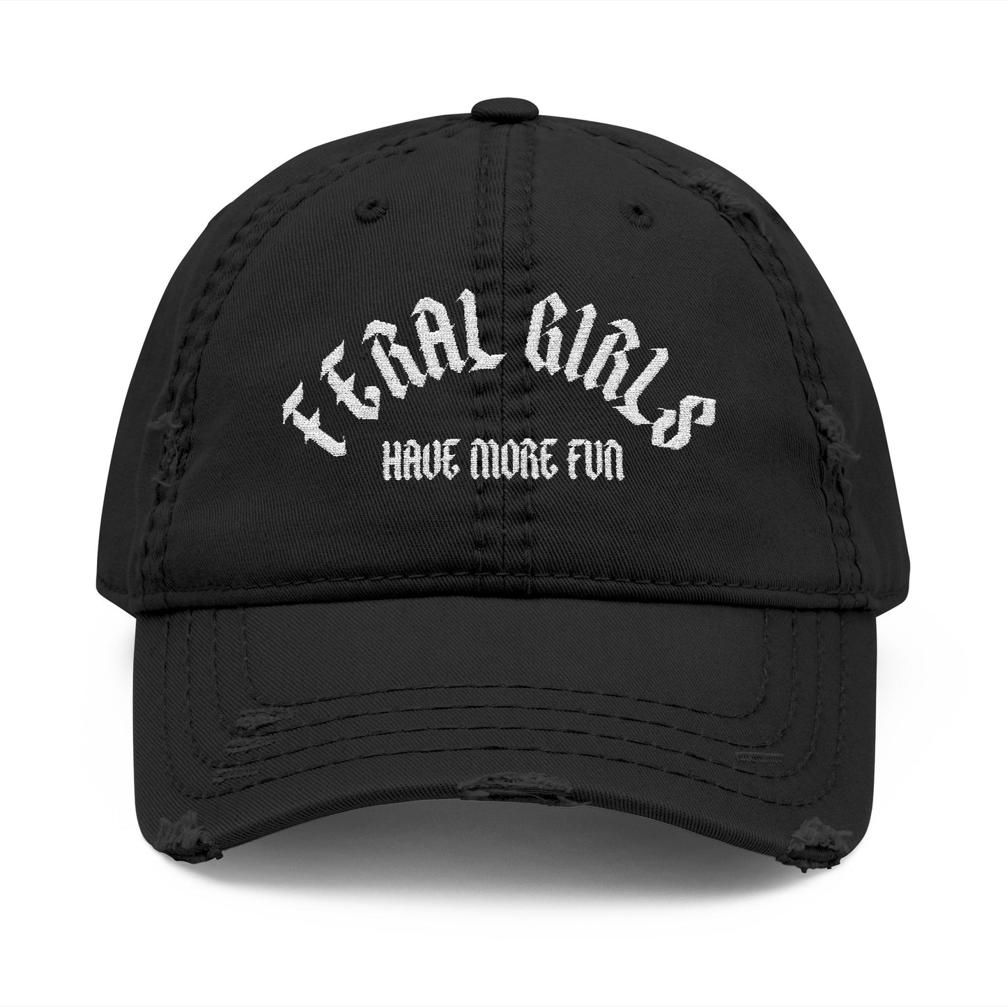 Feral Girls Distressed Hat (Embroidery)