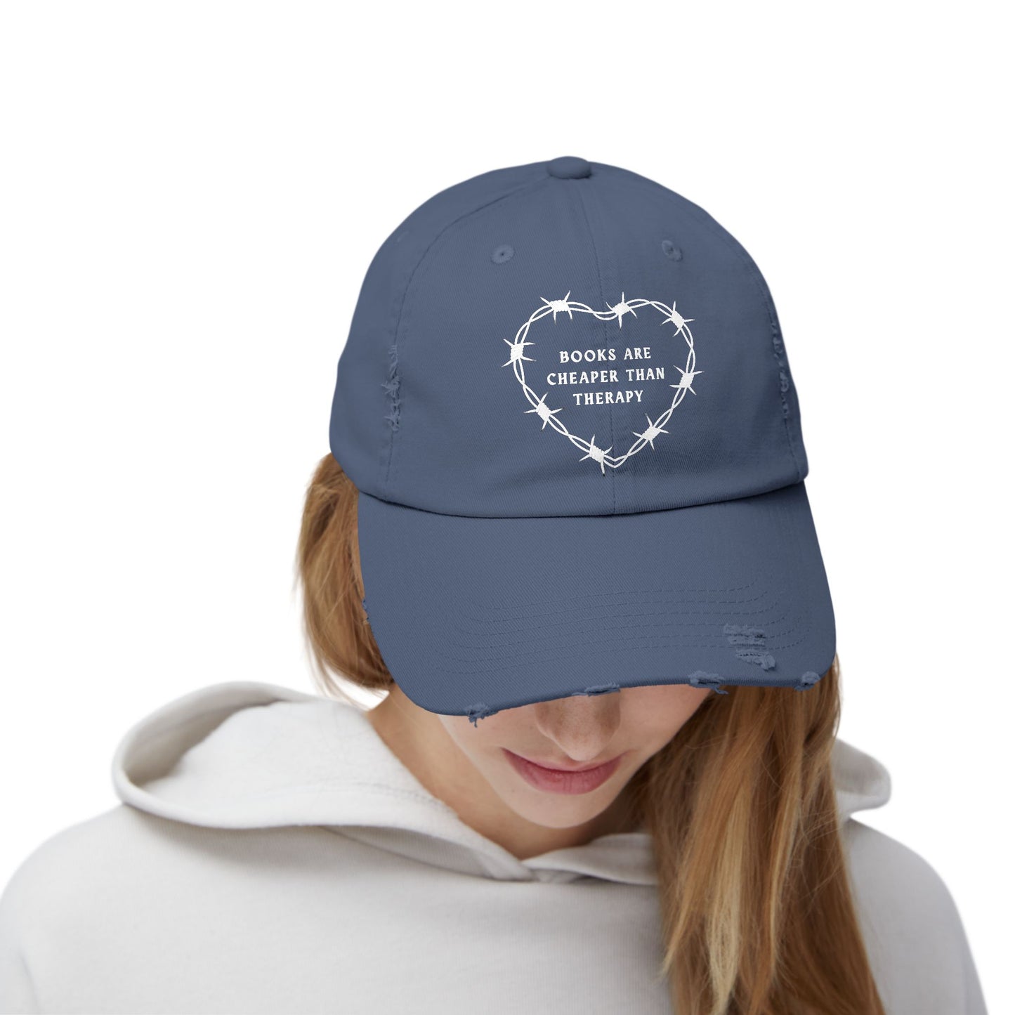 Cheaper than Therapy Distressed Hat