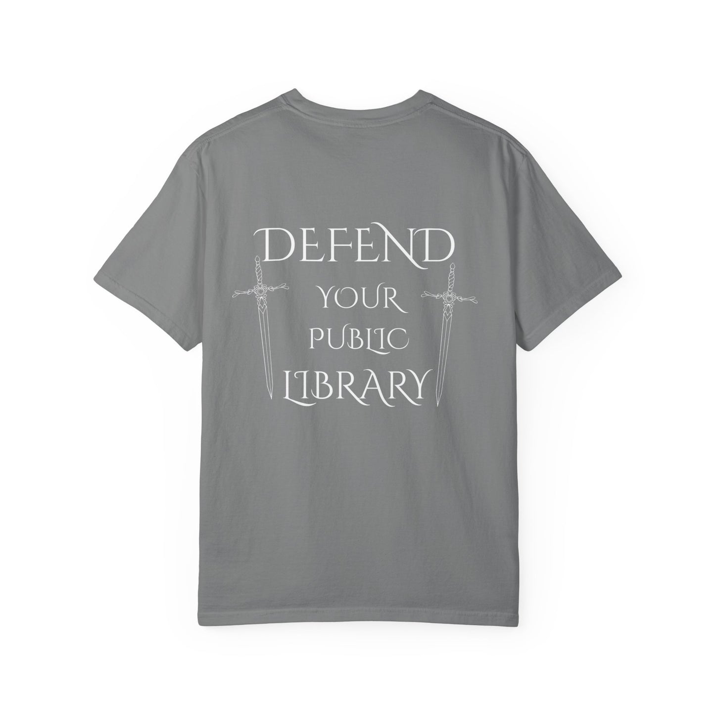 Defend Your Library Comfort Colors Tee