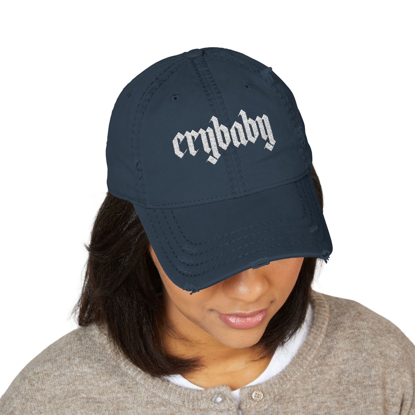 Crybaby Distressed Hat (Embroidery)