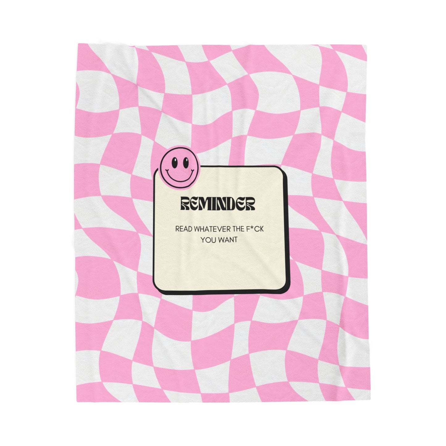 Read What You Want Velveteen Plush Blanket