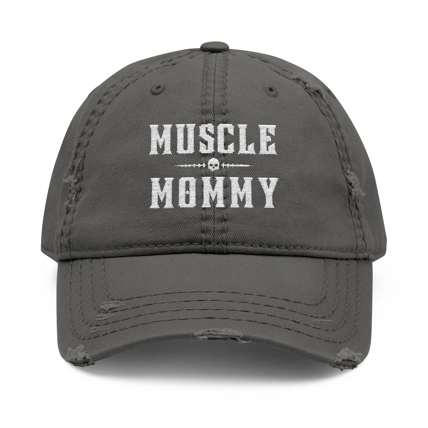 Muscle Mommy Distressed Hat (Embroidery)