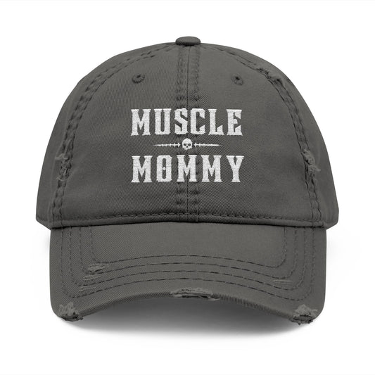 Muscle Mommy Distressed Hat (Embroidery)