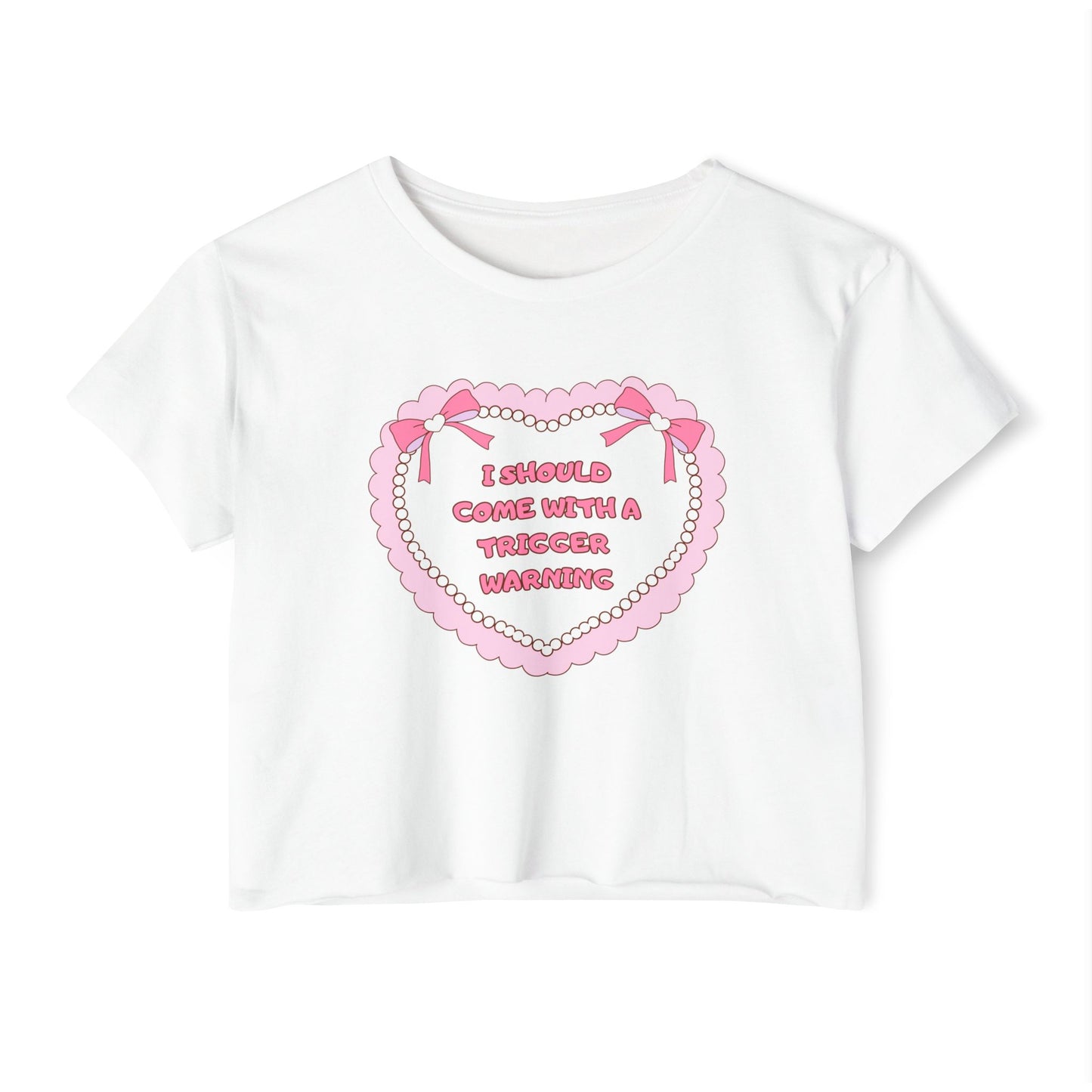 Trigger Warning Crop Top