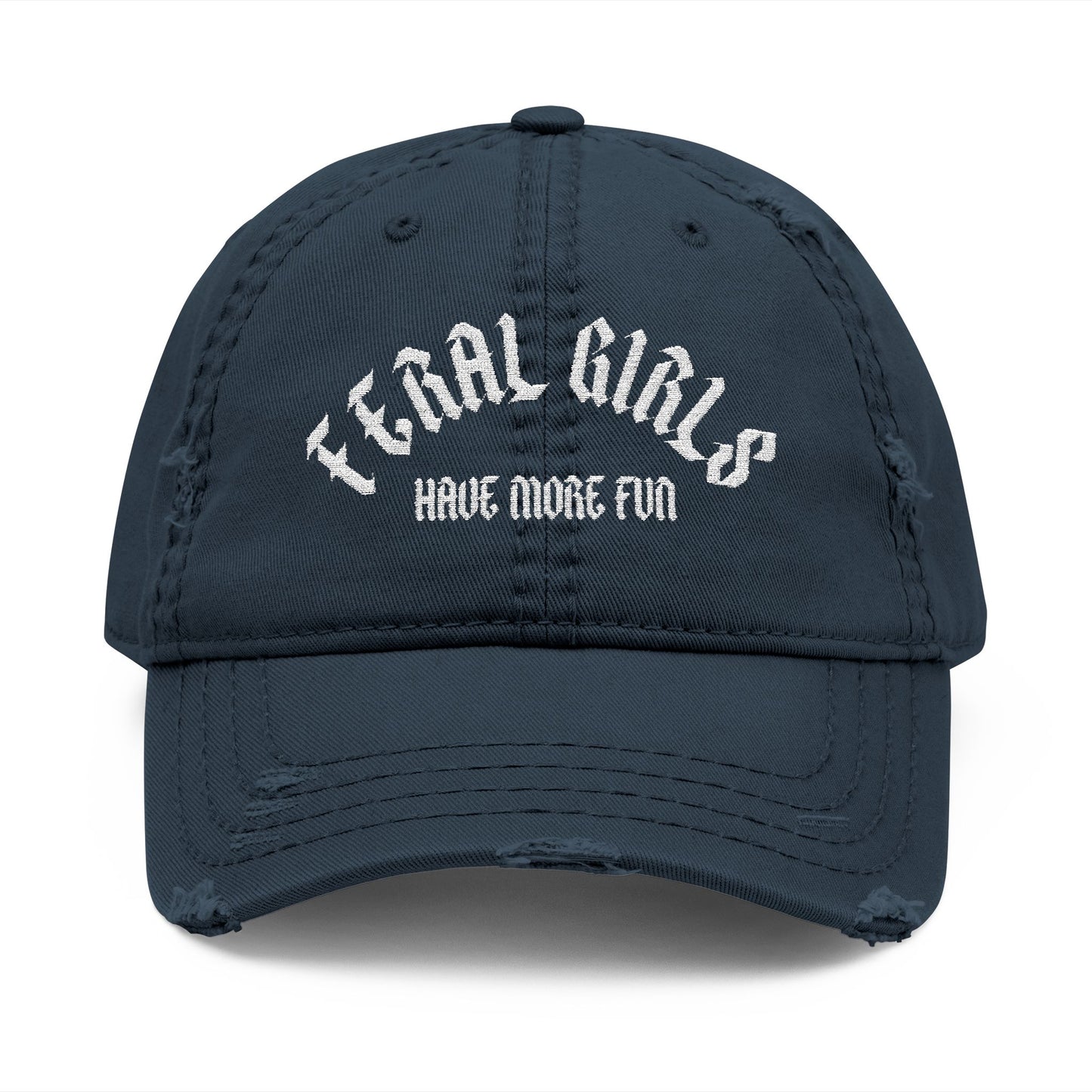 Feral Girls Distressed Hat (Embroidery)