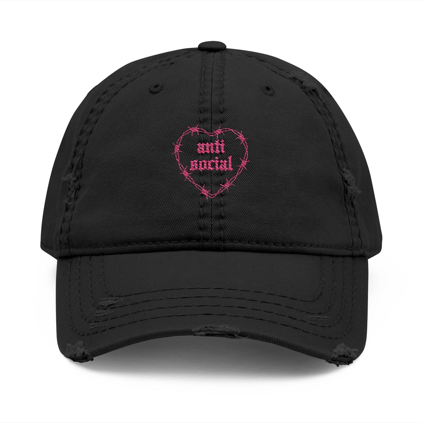 Antisocial Distressed Hat (Embroidery)