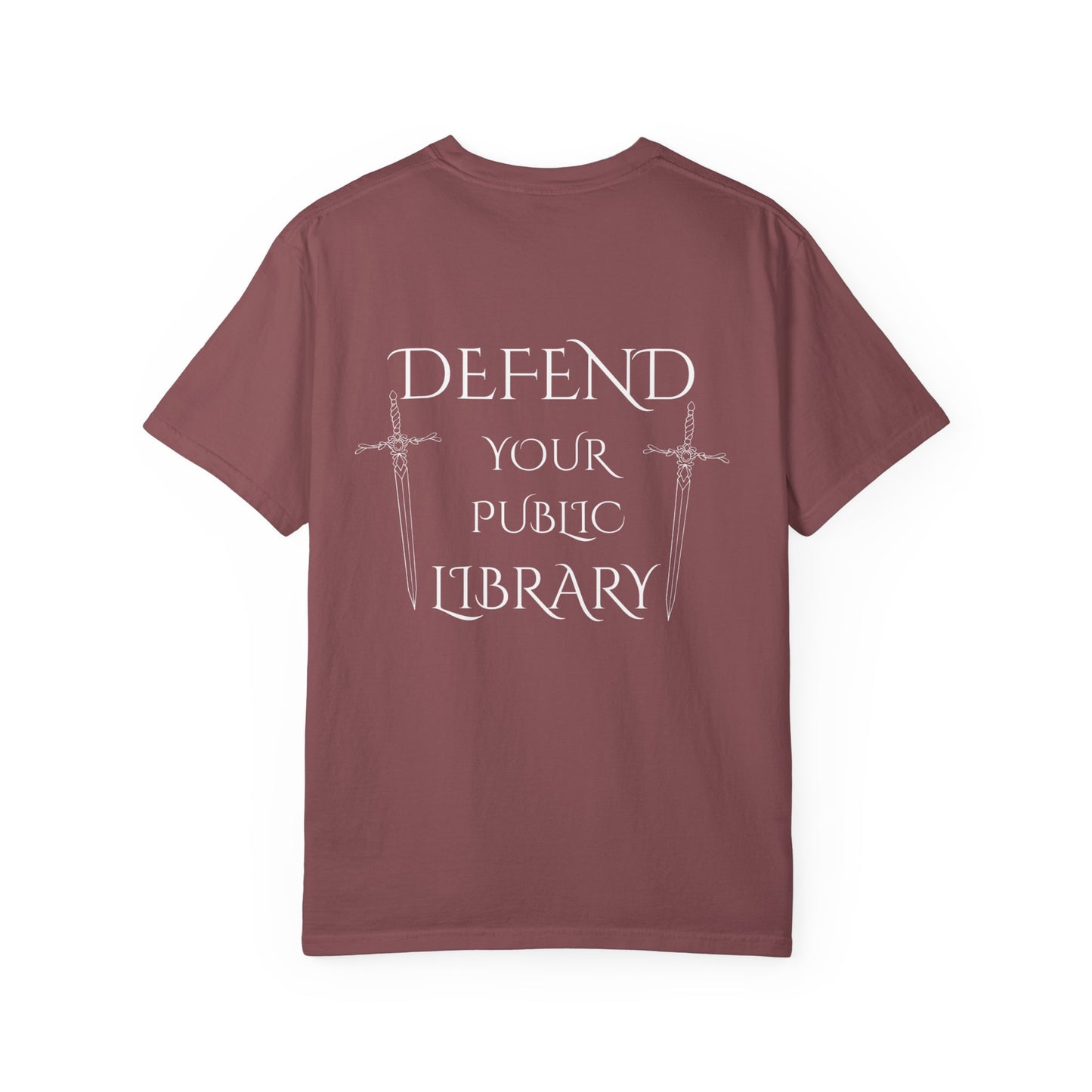 Defend Your Library Comfort Colors Tee