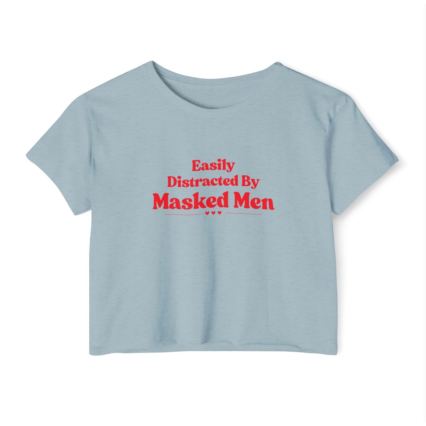 Distracted by Masked Men Crop Top