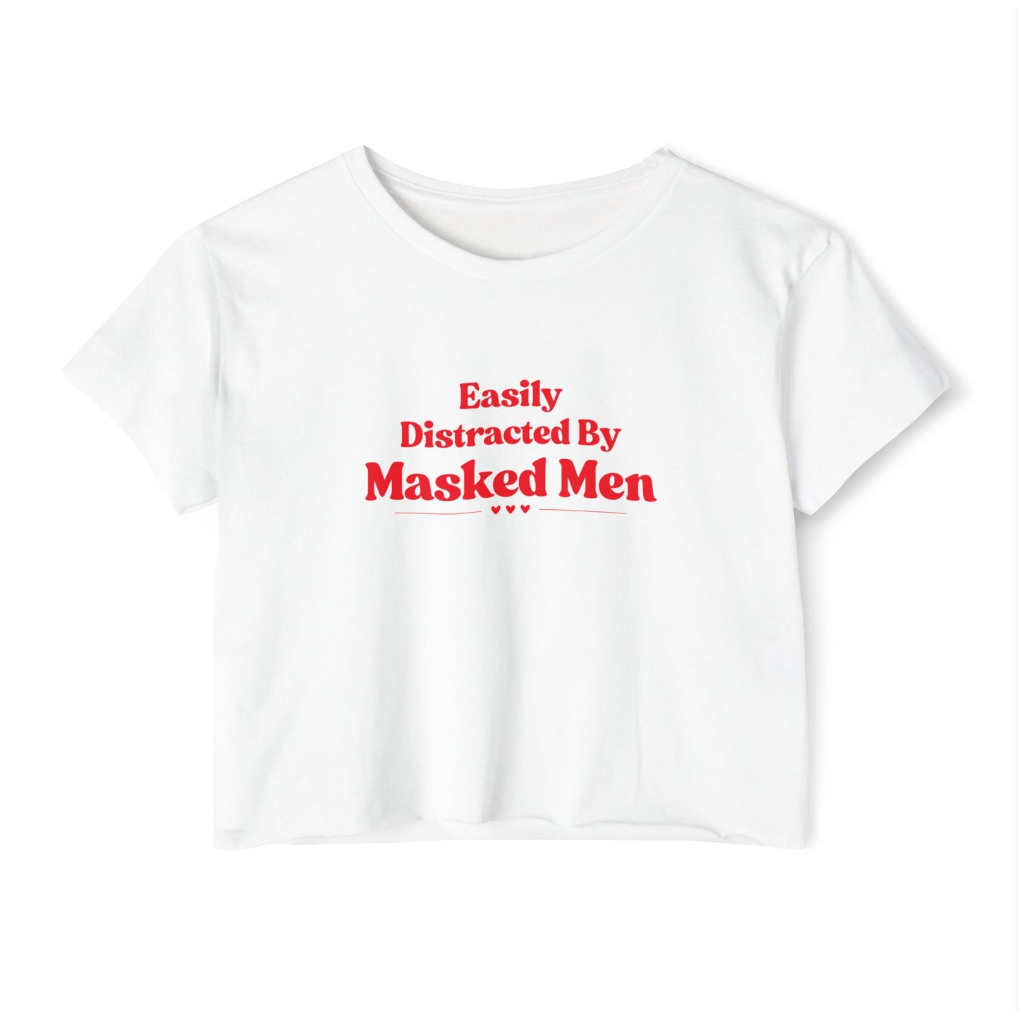 Distracted by Masked Men Crop Top