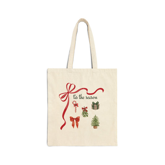 Tis The Season Cotton Canvas Tote Bag