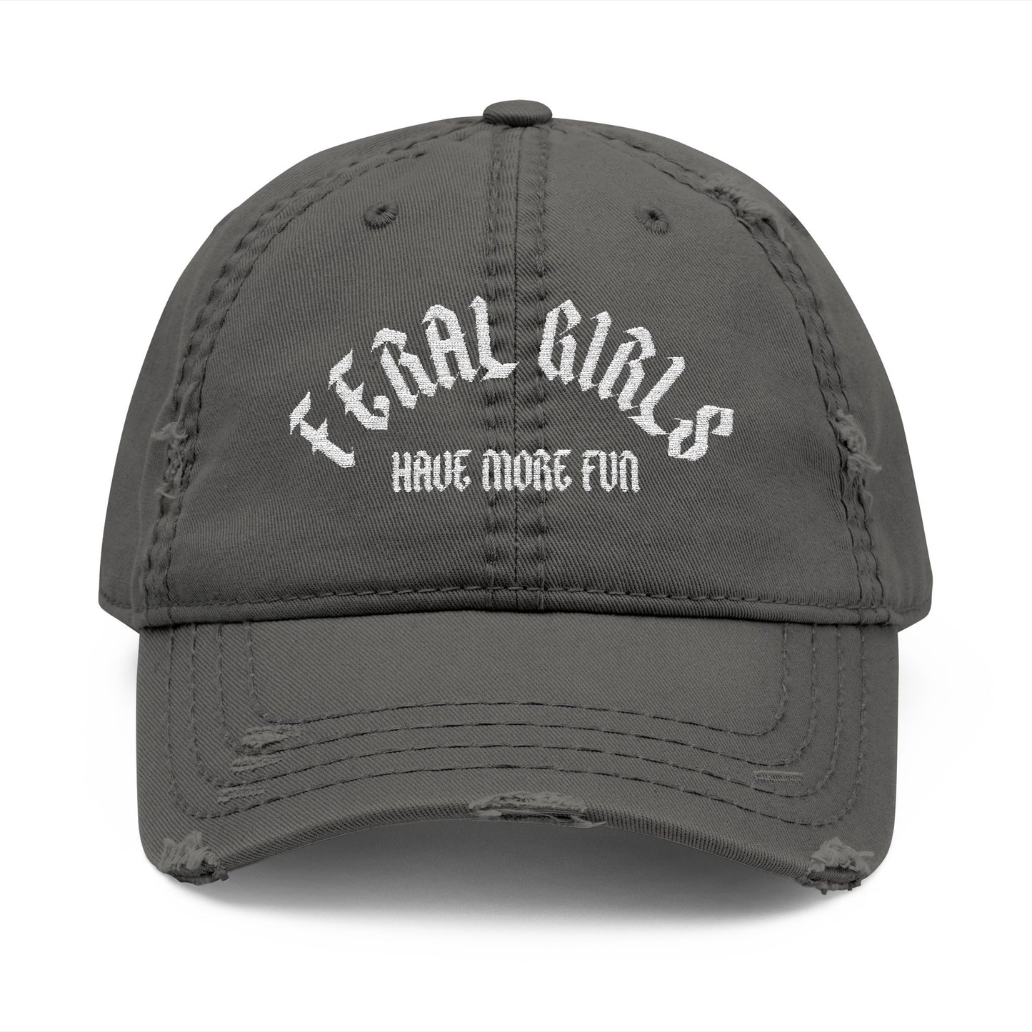 Feral Girls Distressed Hat (Embroidery)