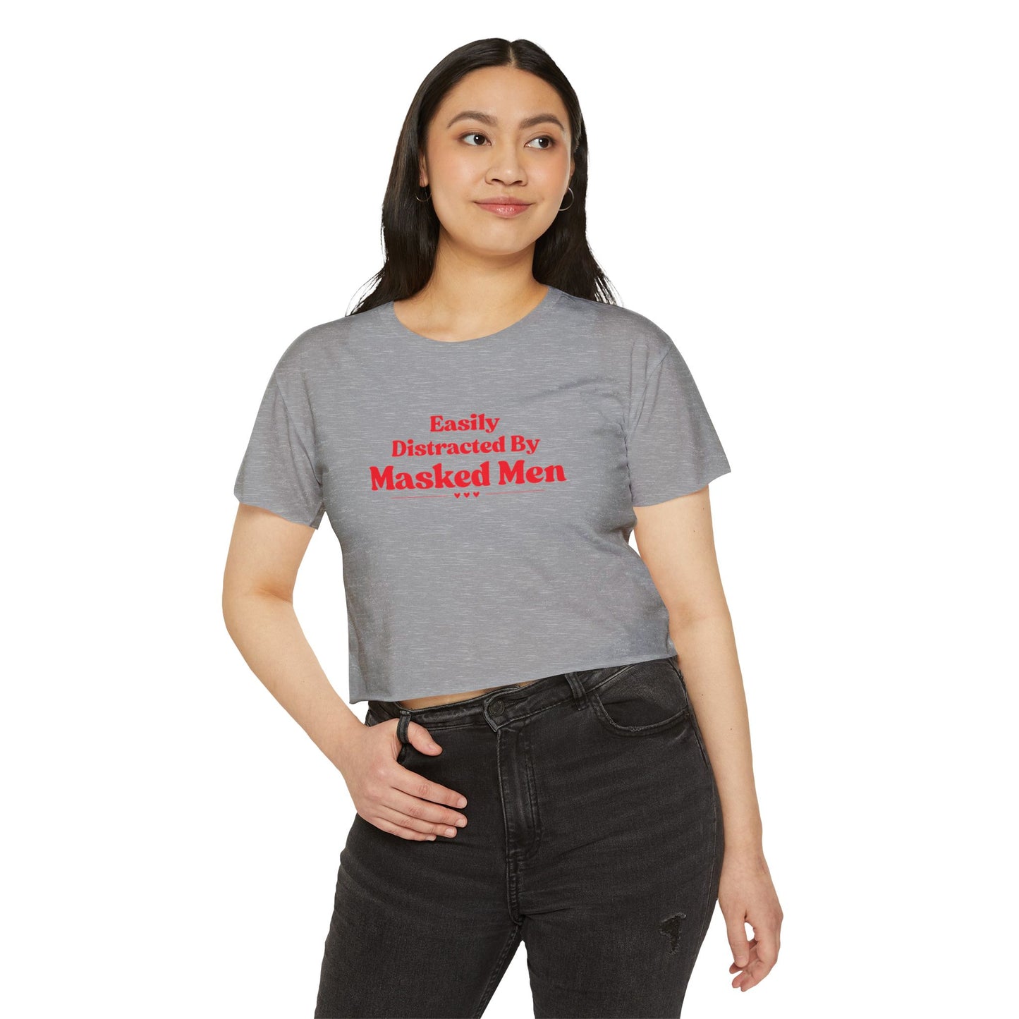 Distracted by Masked Men Crop Top