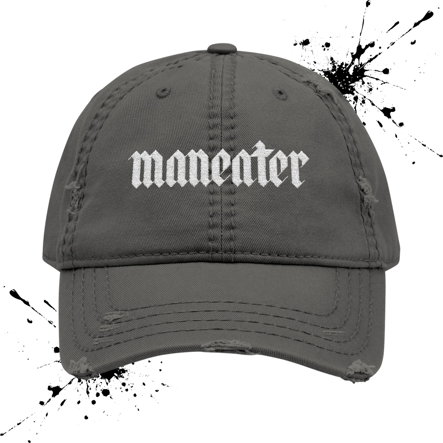 Maneater Distressed Hat (Embroidered)