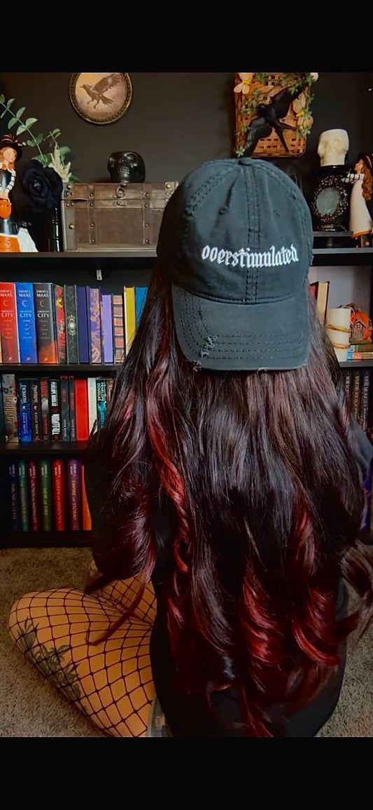 Overstimulated Distressed Hat (Embroidery)