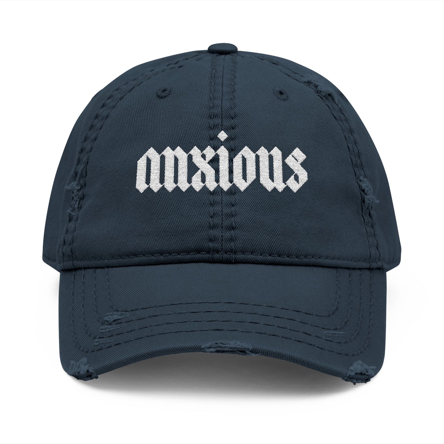 Anxious Distressed Hat (Embroidered)
