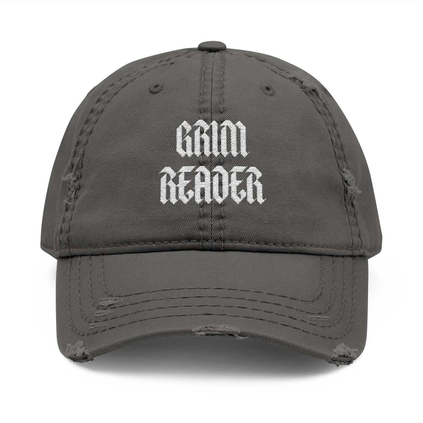 Grim Reader Distressed Hat (Embroidery)