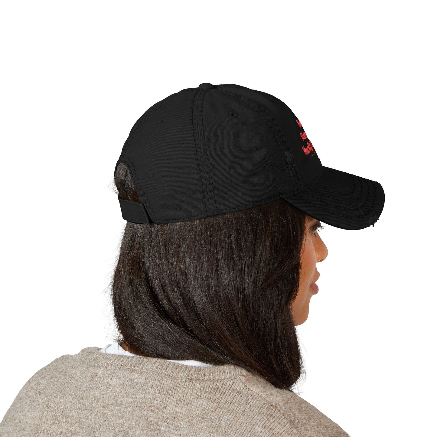 Distracted by MMC's Distressed Hat (Embroidery)